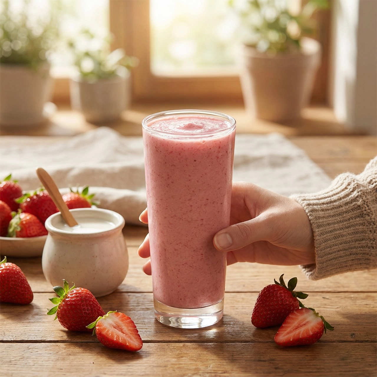 草莓,草莓季,草莓牛奶,自然湉,草莓甘露,牛奶,奶蓋,起司