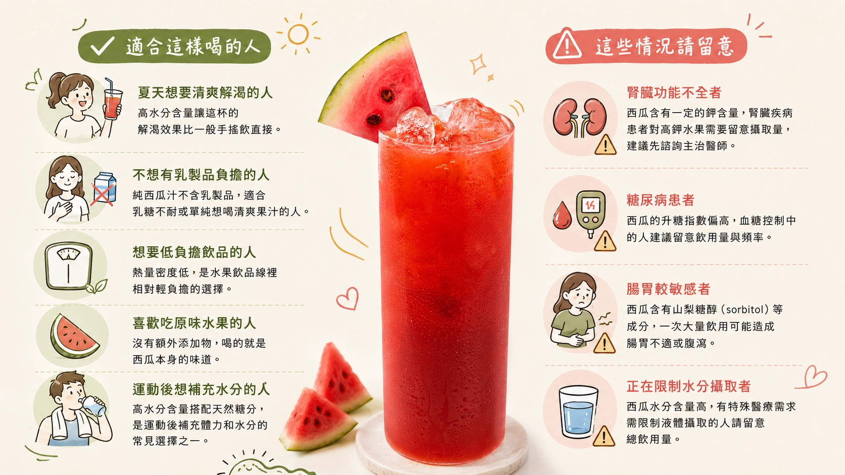 誰適合喝西瓜汁？誰要留意？
